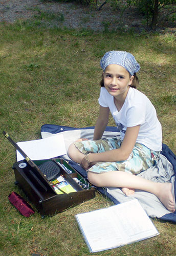 The Travelling-Desk® can be used outside during nice weather.