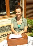 taking notes, writing letters