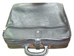 The Travelling-Desk&reg; in its optional black leather case