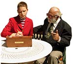 writing at the table