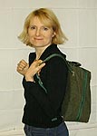 The Travelling-Desk&reg; in its carrying case used as a backpack