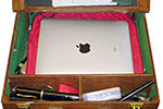 Desk with iPad inside
