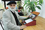 Travelling-Desk&reg; at home in the veranda.