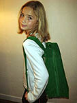 The Travelling-Desk&reg; in its carrying case, like a backpack