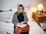 at home in bed
