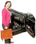 The Travelling-Desk&reg; can be taken with you on a road trip.